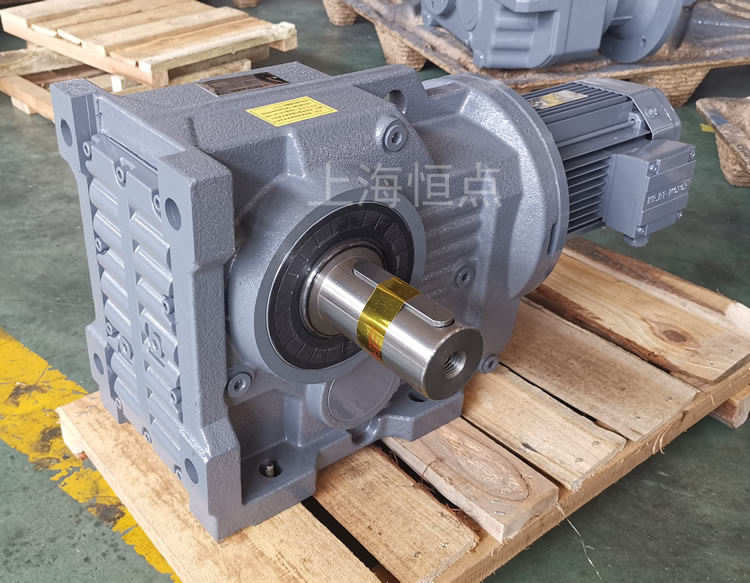 K87減速機 配普通電機 單軸A輸出 實物圖 -上海恒點