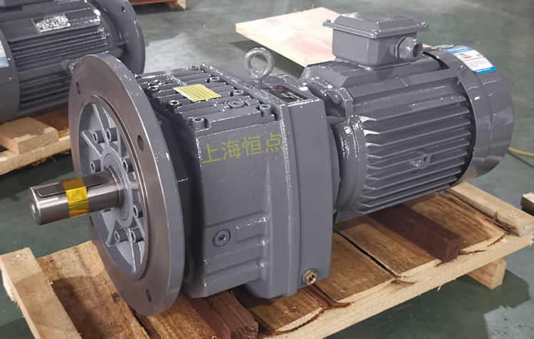 RF87減速機，立式安裝，輸入配電機，實物照片如下