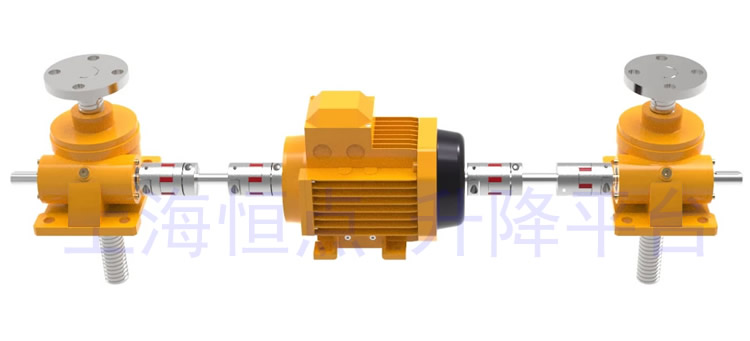 SWL系列直線型升降平台，電機居中實物圖